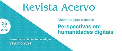 Revista Acervo Abre Chamada De Artigos Perspectivas Em Humanidades