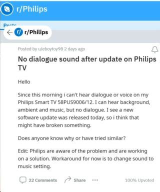 Noen Philips Smart Tv Brukere Rapporterer At Den Siste Oppdateringen