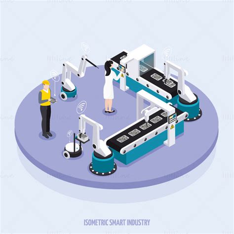 Smart Industry Vector Isometric