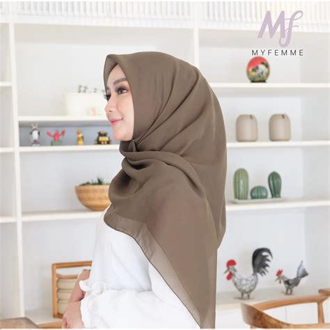 Jual Jilbab Hijab Segiempat Bella Square Polycotton Warna Part 2