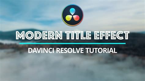 How To Create A Modern Title Animation In Davinci Resolve Youtube