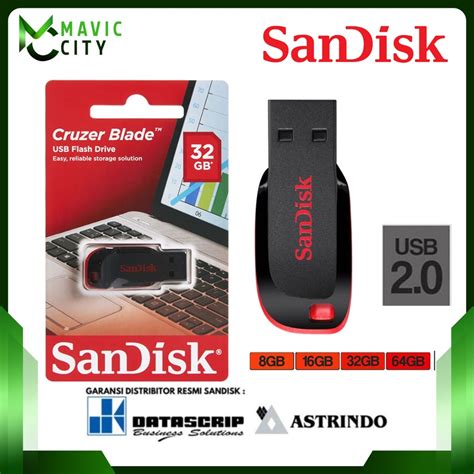 Jual Flashdisk Sandisk CZ50 32GB Cruzer Blade Flash Disk Original