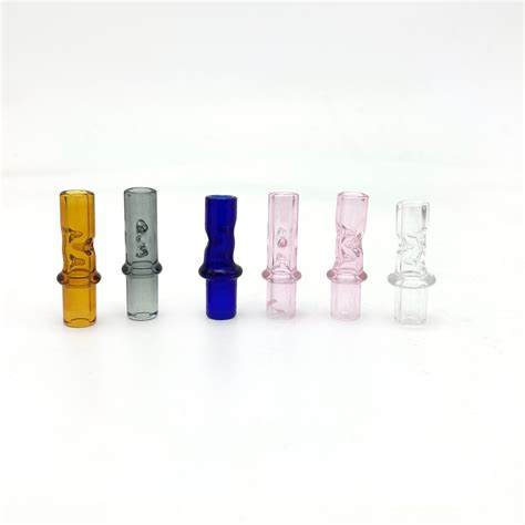 Custom Logo Multi Designs Blunt Cone Smoking Glass 8mm 12mm Hookah Mouth Tips Glass Tips For