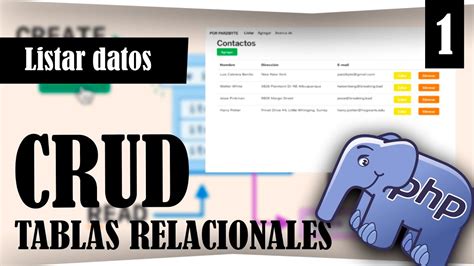 COMO CREAR UN CRUD EN PHP CON TABLAS RELACIONALES Parte 01 Listar