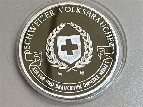 Medaille Silber 999 20g Schweizer Volksbräuche Sempacher Sch Kaufen