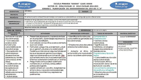 Planeación Por Semanas Del Tercer Grado Del Quinto Bloque Del Ciclo Escolar 2014 2015