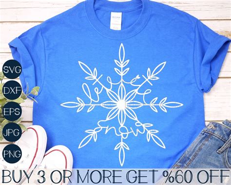 Snowflake Svg Let It Snow Svg Winter Svg Christmas Shirt Etsy