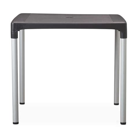 Vibe Black Polypropylene Table With Aluminium Legs Simply Tables Chairs