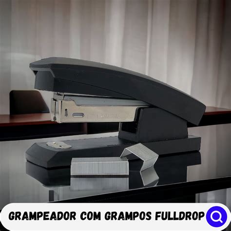 Kit Grampeador de Escritório Até 20 folhas Grampos Galvanizados