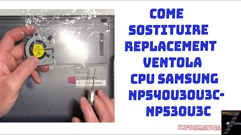 Come Sostituire Replacement Ventola Cpu Samsung Np U U C Np U C