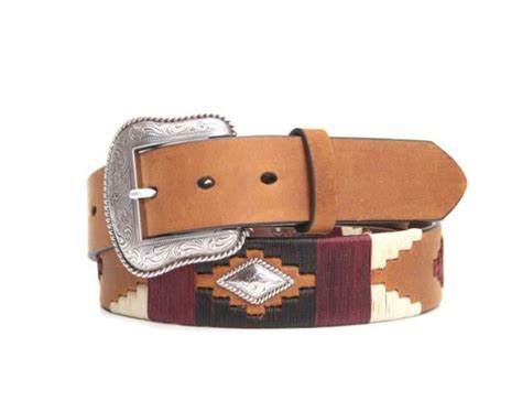 Ariat Mens Belt Southwest Leather Tonal Lacing A1038244 Pakenham Western