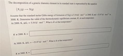 Solved The Decomposition Of A Generic Diatomic Element In