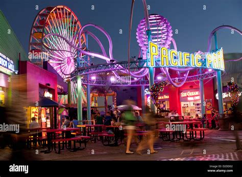 amusement park Pacific Park on Santa Monica Pier, Santa Monica, Los Angeles County, California ...