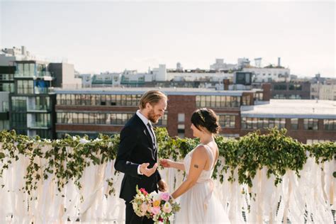 Diy Rooftop Brooklyn Wedding Nyc Wedding 100 Layer Cake