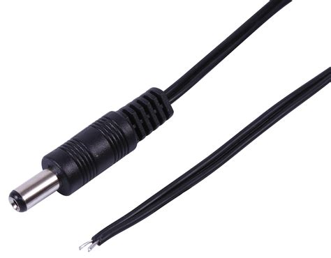 DC Power Extension Lead, 2.1x5.5mm Plug to Bare Ends, 1.5m - Pro Elec | CPC
