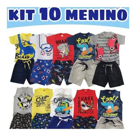 Kit Lote Conjunto Roupa Infantil Menino Masculino Atacado Mercado