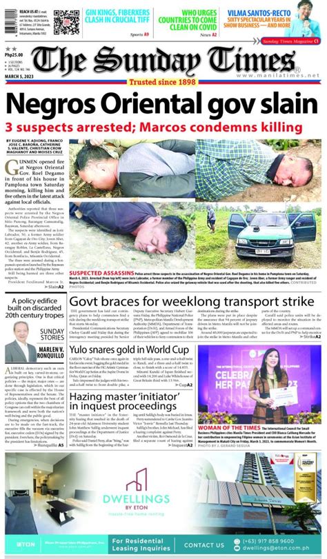 The Manila Times Front Page March 5 2023 The Manila Times