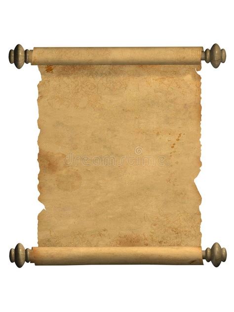 3d scroll of old parchment stock illustration illustration of brown ...