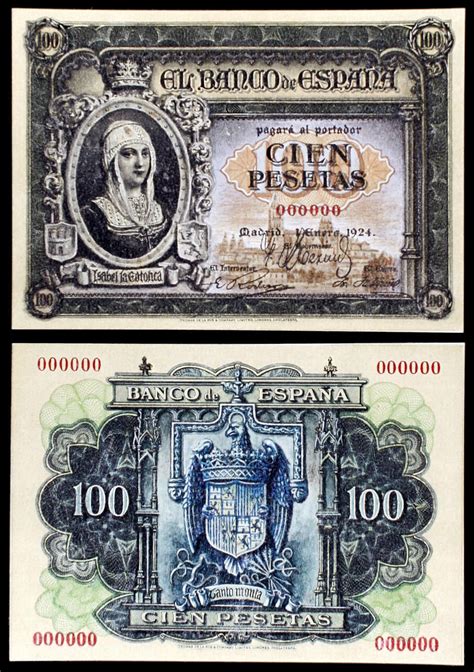 100 pesetas 1924 Billetes del mundo Billetes de banco Moneda española