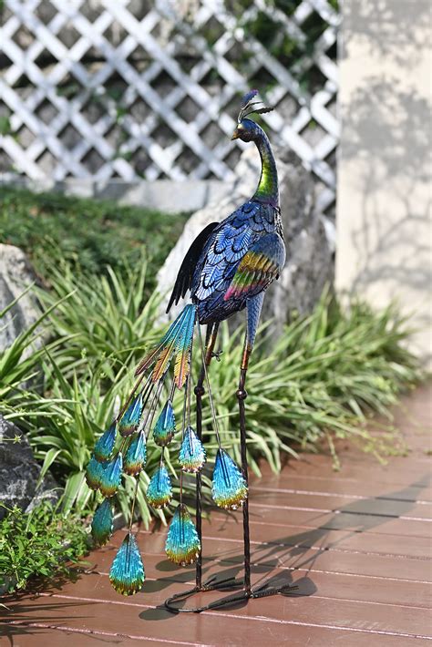 Buy Teresa S Collections Inch Peacock Garden Sculptures Statues