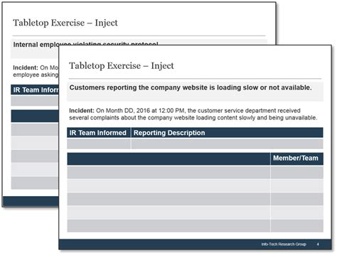 Incident Response Tabletop Exercise Template