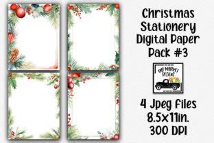 Christmas Stationery Digital Paper Graphic By Oldmarketdesigns