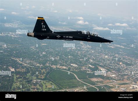 A T 38a Talon Assigned To The 2nd Fighter Training Squadron Flies Over