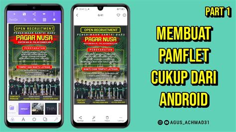 Membuat Pamflet Dari Smartphone Part 1 Pixellab Youtube