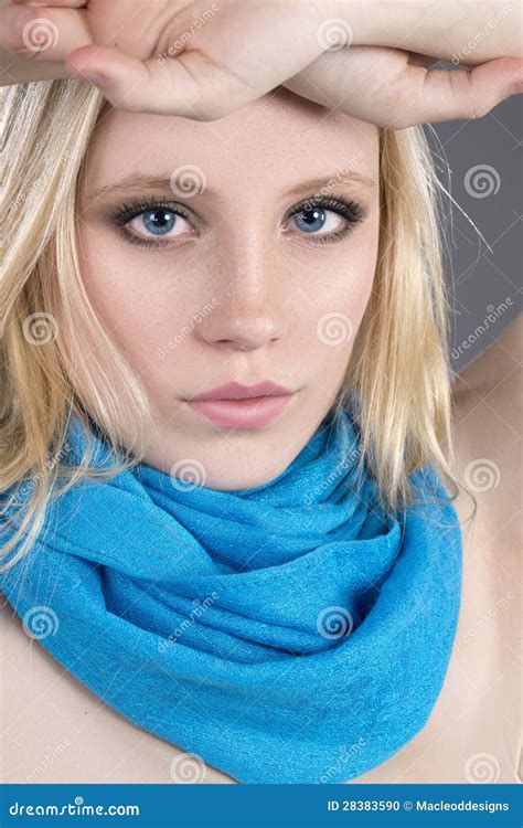 Beautiful Blonde Hair Blue Eyes Stock Photo Image Of Cute Girl 28383590