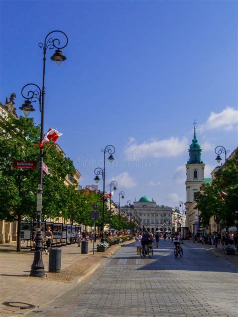 Nowy Swiat Street Warsaw Poland Editorial Photography Image Of
