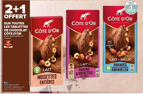 Promo Tablettes De Chocolat Côte D or chez Carrefour Market iCatalogue fr