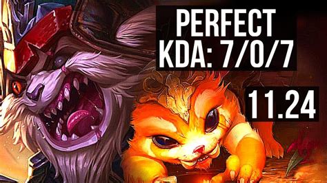 Kled Vs Gnar Mid 7 0 7 Godlike 900k Mastery Euw Diamond 11 24