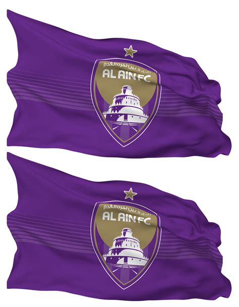 Free Al Ain Football Club Flag Waves Isolated In Plain And Bump Texture