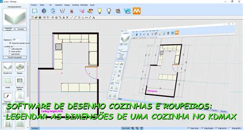 Legendar as medidas e dimensões de uma cozinha no KDMAX Ibercad