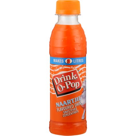 Drink O Pop Cordial Naartjie Flavoured Drink 200ml Cordials Squash