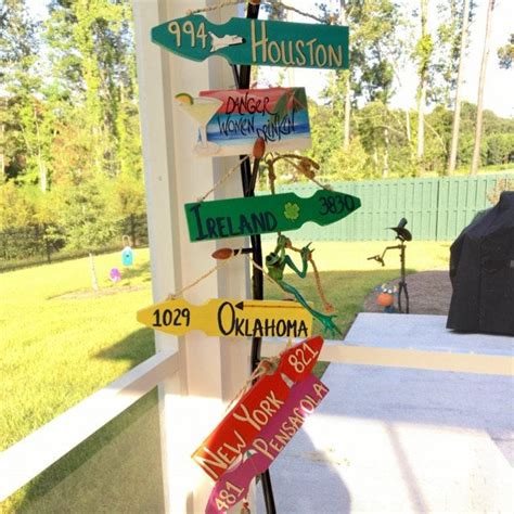 Personalized Beach Directional Sign Mileage Sign Beach Etsy