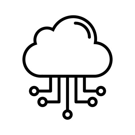 Cloud Computing Outline Icon Vector Art At Vecteezy