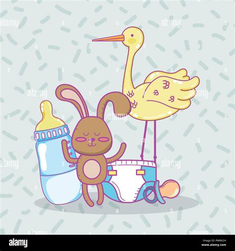 Baby shower cartoons Stock Vector Image & Art - Alamy