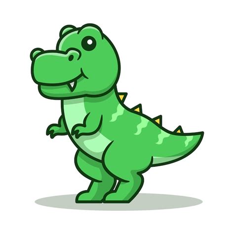 Premium Vector Cute Trex Dinosaur Cartoon Vector Illustration