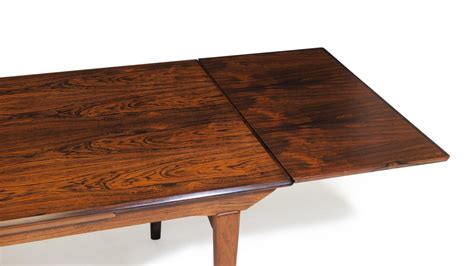 Danish Brazilian Rosewood Dining Table With Draw Leaves