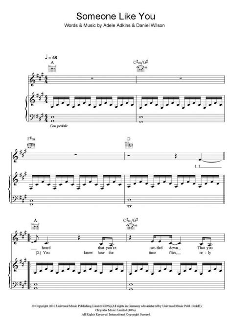 Someone Like You Piano Sheet Music | OnlinePianist