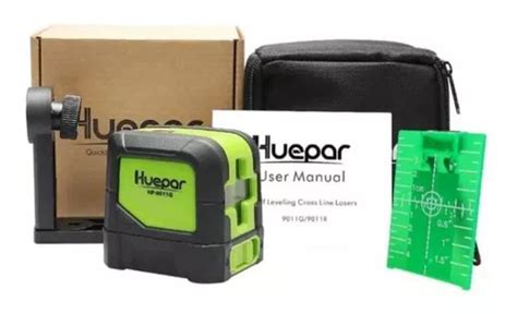 Nivel A Laser Verde 2linhas Marca Hueaper Suporte Ima