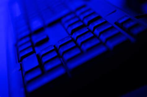 Premium Photo | Illuminated desktop computer keyboard