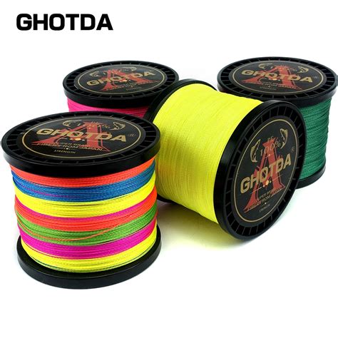 GHOTDA Sedal De Pesca Multifilamento 8 Hebras 4 Hebras 1000 500 300M