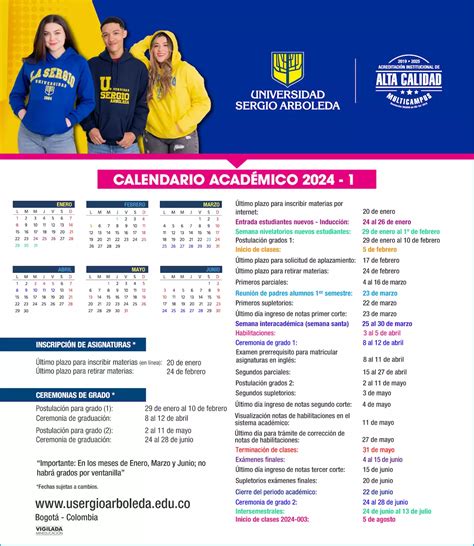 Calendario 2024 01 02 Universidad Sergio Arboleda