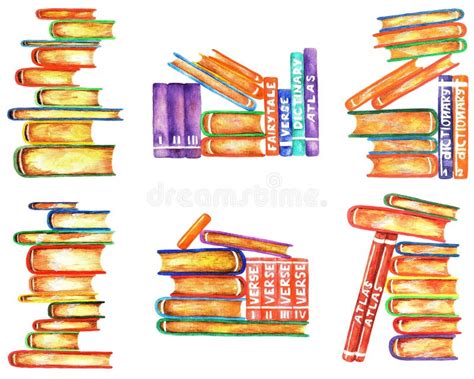 Stack Books Watercolor Stock Illustrations 973 Stack Books Watercolor