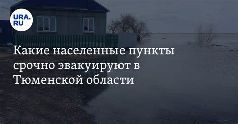 Какие населенные пункты срочно эвакуируют в Тюменской области. Карта