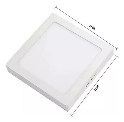 Foco Led Panel Plafon Sobrepuesto Cuadrado 18w Luz Fria En Venta En