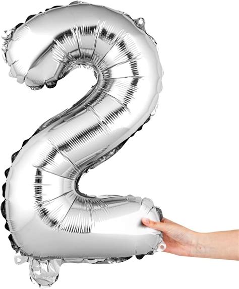 Amazon AnnoDeel 10 Pcs 16inch Number Silver Balloons 0 9 Silver