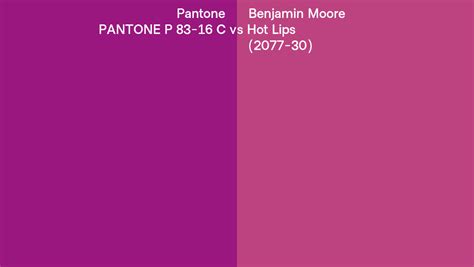 Pantone P C Vs Benjamin Moore Hot Lips Side By Side